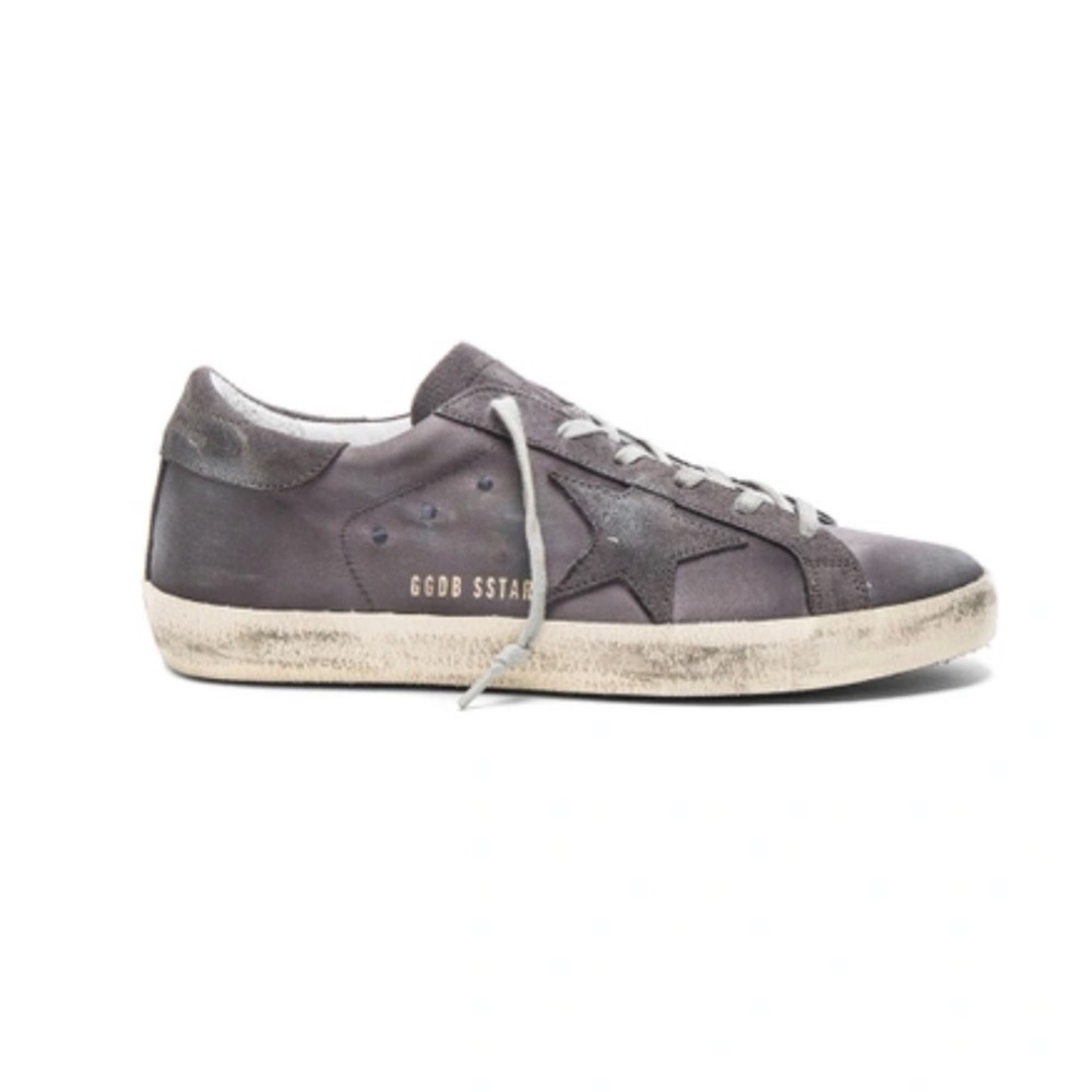 Golden Goose Superstar Sneakers In Grey Satin. Size 38 GGDB Satin Superstar